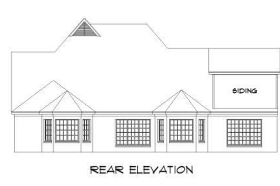 Exterior - Rear Elevation for Traditional House Plan #424-49 - 5 bed, 4 bath
