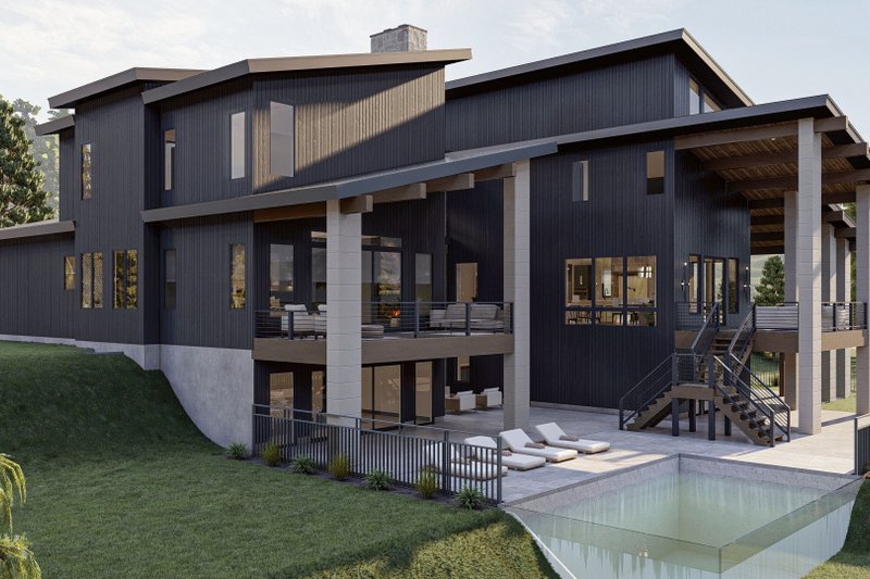 Dream House Plan - Exterior - Other Elevation 1 for Modern House Plan #455-617 - 4 bed, 3.5 bath