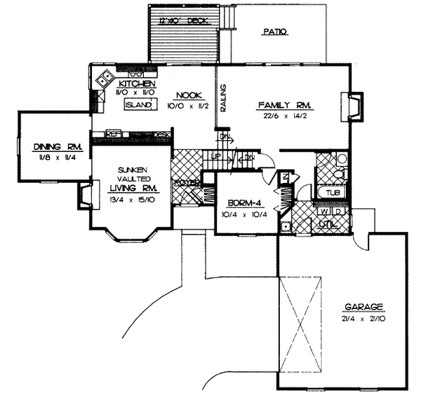 Home Plan - European Floor Plan - Main Floor Plan #89-403