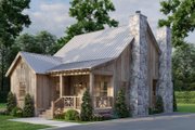 Cabin Style House Plan - 2 Beds 2 Baths 1266 Sq/Ft Plan #923-388 