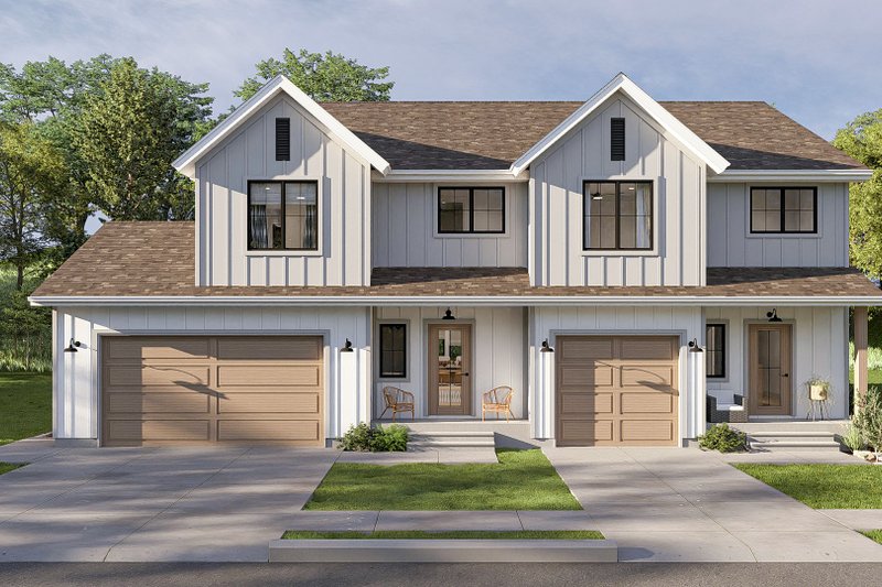 Architectural House Design - Farmhouse Exterior - Front Elevation Plan #455-402