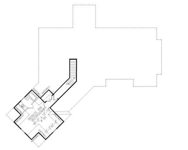 Craftsman Floor Plan - Upper Floor Plan #54-408