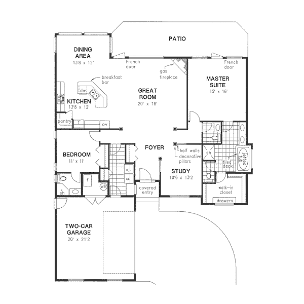Traditional Floor Plan - Main Floor Plan #18-4461