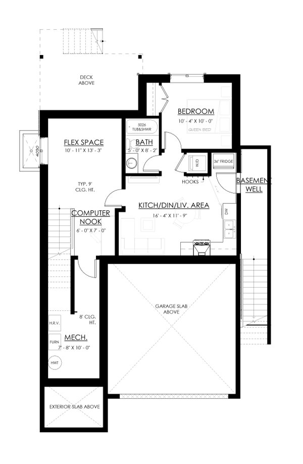Home Plan - Farmhouse Floor Plan - Lower Floor Plan #1114-113