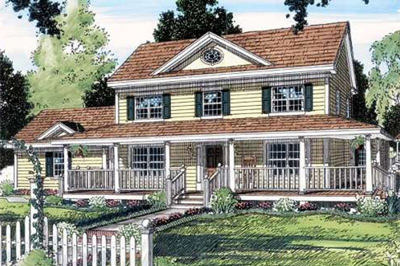 Country Style House Plan - 4 Beds 3 Baths 2269 Sq/Ft Plan #312-154