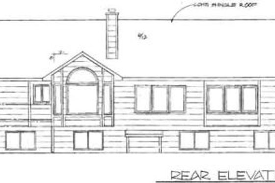 Exterior - Rear Elevation for Traditional House Plan #58-144 - 2 bed, 2 bath