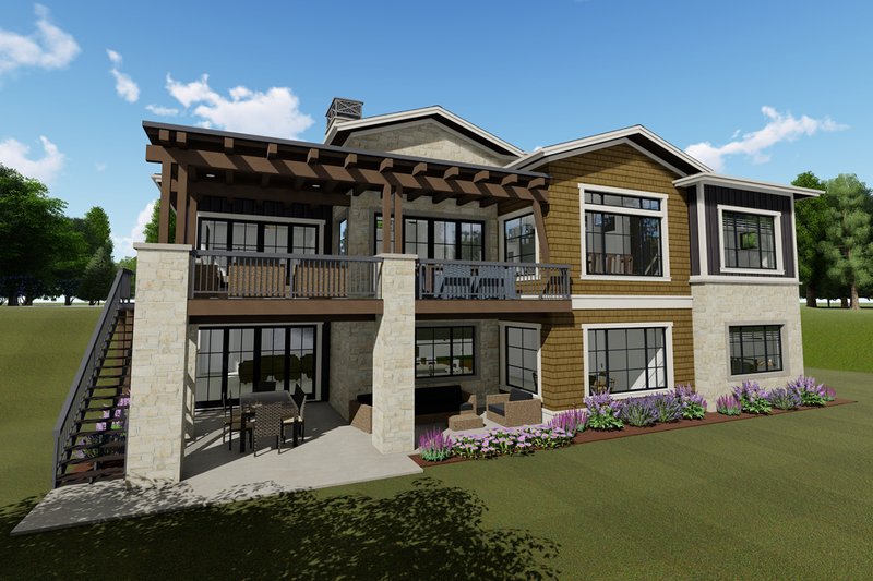 Home Plan - Exterior - Rear Elevation for Farmhouse House Plan #1069-20 - 4 bed, 3 bath