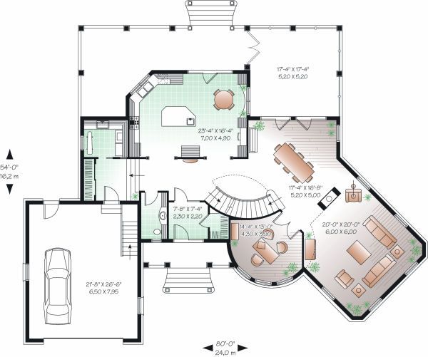 Home Plan - European Floor Plan - Main Floor Plan #23-843