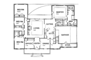 Southern Style House Plan - 4 Beds 2 Baths 2524 Sq/Ft Plan #15-132 