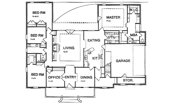 Southern Floor Plan - Main Floor Plan #15-132