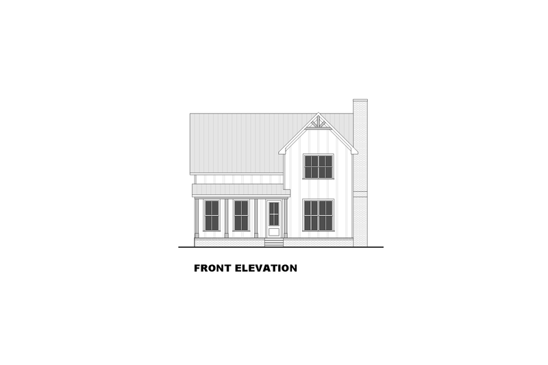 House Blueprint - Exterior - Front Elevation 3 for Farmhouse House Plan #1117-30 - 3 bed, 2.5 bath