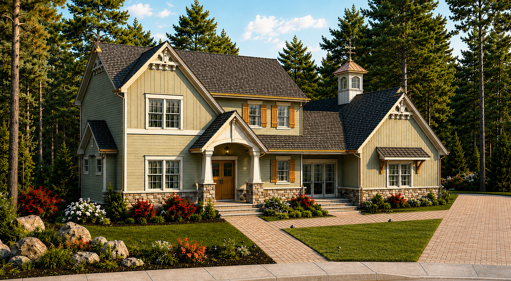 Exterior - Front Elevation 2 for Craftsman House Plan #928-58 - 3 bed, 2.5 bath