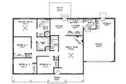 Southern Style House Plan - 4 Beds 2 Baths 1676 Sq/Ft Plan #14-119 