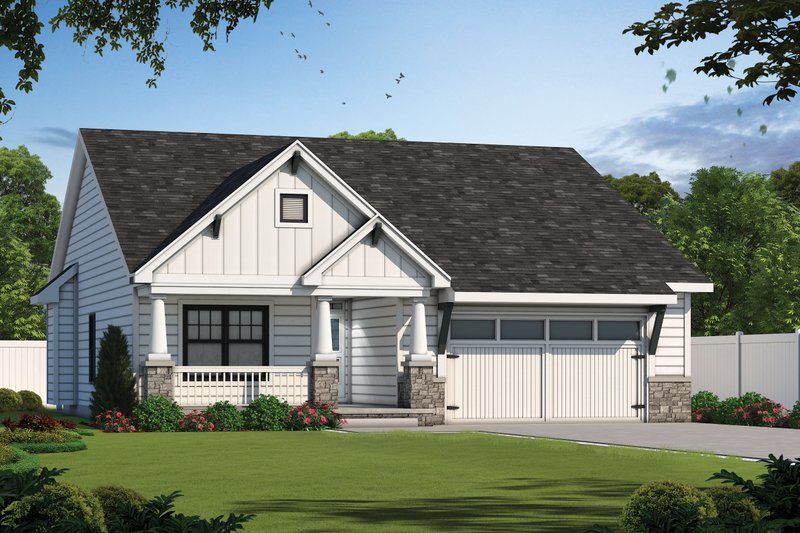 House Plan Design - Craftsman Exterior - Front Elevation Plan #20-2455