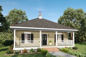 Cottage Exterior - Front Elevation Plan #44-130