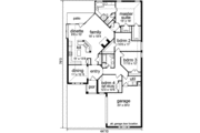 European Style House Plan - 4 Beds 2 Baths 2105 Sq/Ft Plan #84-244 