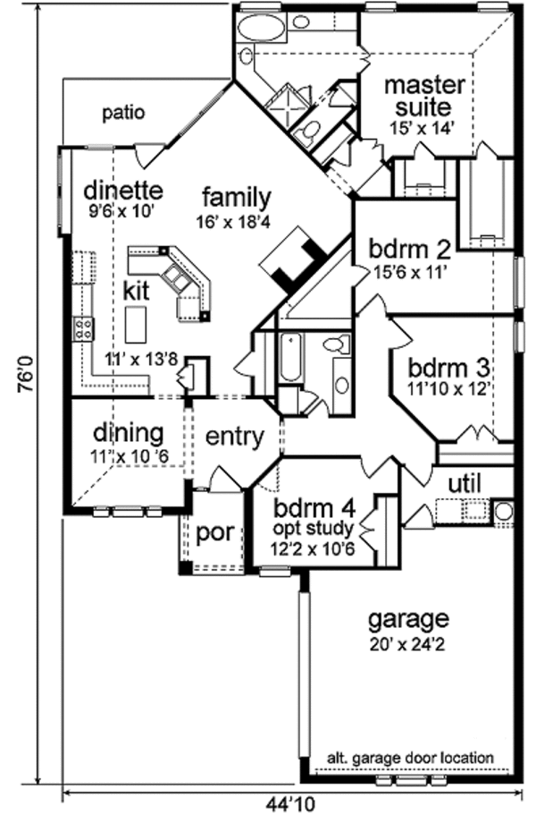 House Design - European Floor Plan - Main Floor Plan #84-244