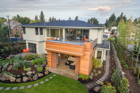 Exterior - Rear Elevation 3 for Contemporary House Plan #48-651 - 4 bed, 4.5 bath