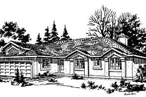 Ranch Exterior - Front Elevation Plan #18-128