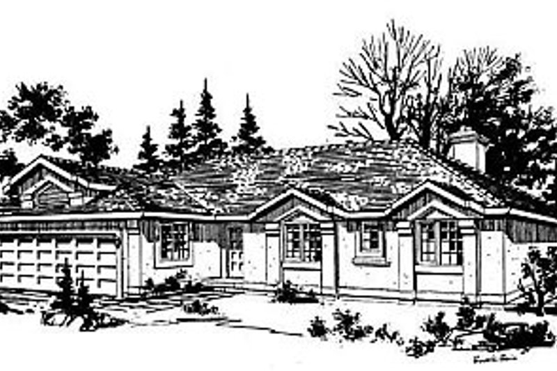 Home Plan - Ranch Exterior - Front Elevation Plan #18-128
