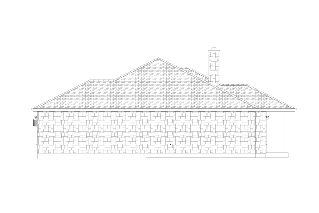 Exterior - Other Elevation 2 for Traditional House Plan #1127-13 - 3 bed, 2 bath
