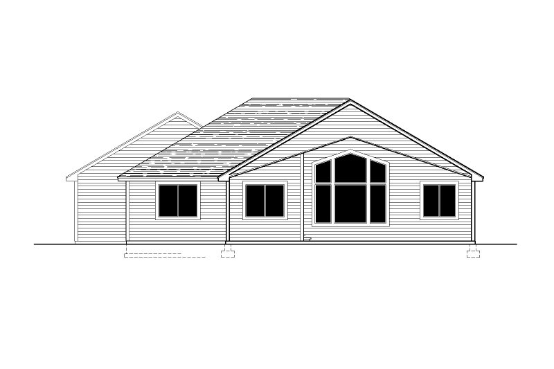 House Design - Exterior - Rear Elevation for Craftsman House Plan #112-250 - 4 bed, 2.5 bath