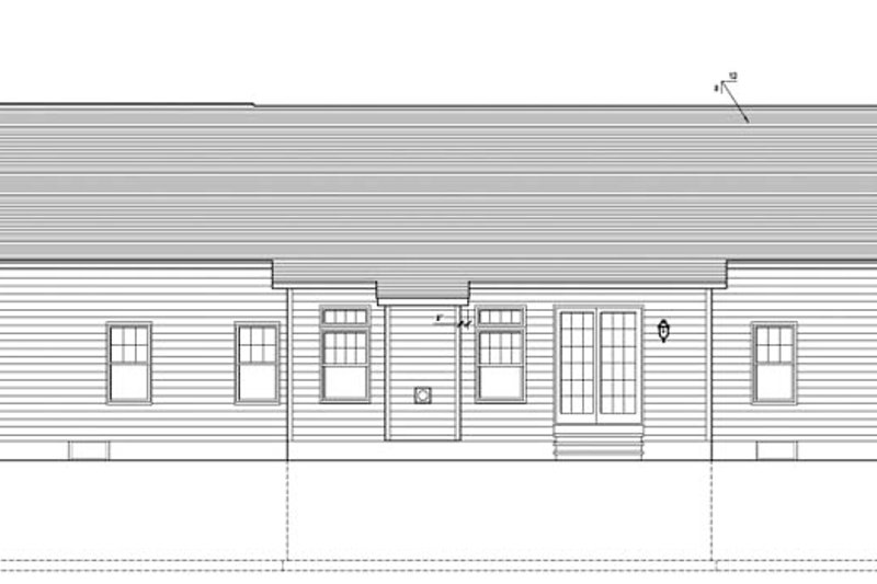 Dream House Plan - Exterior - Rear Elevation for Ranch House Plan #1010-68 - 3 bed, 2 bath