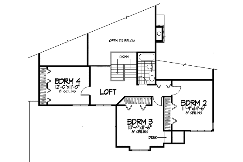 Home Plan - Floor Plan - Upper Floor for Traditional House Plan #320-685 - 4 bed, 2.5 bath