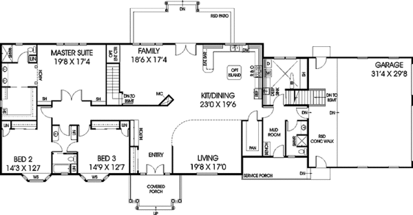 Dream House Plan - European Floor Plan - Main Floor Plan #60-1027