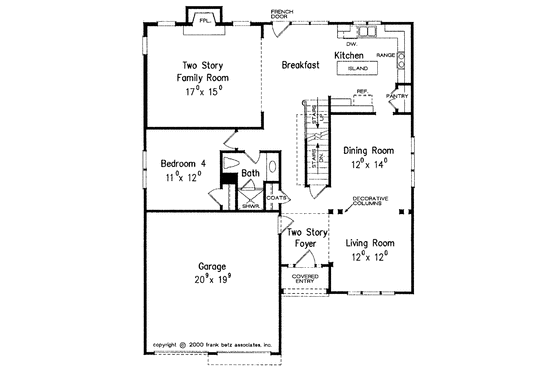 Floor Plan - Main Floor for Traditional House Plan #927-579 - 4 bed, 3 bath