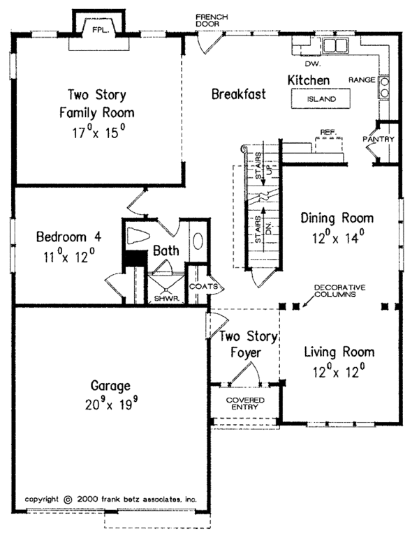 House Design - Traditional Floor Plan - Main Floor Plan #927-579