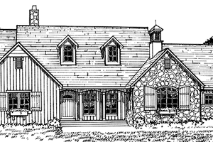 Home Plan - Country Exterior - Front Elevation Plan #965-1