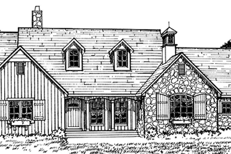 House Plan Design - Country Exterior - Front Elevation Plan #965-1