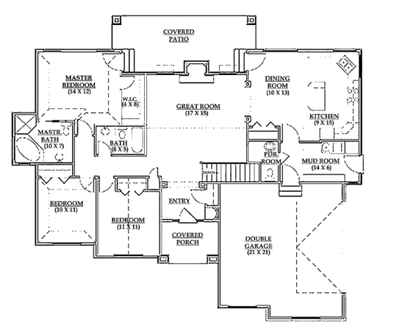 Home Plan - Traditional Floor Plan - Main Floor Plan #945-11
