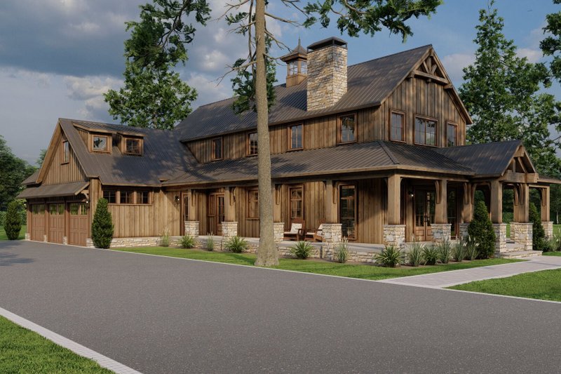 Dream House Plan - Exterior - Front Elevation 5 for Farmhouse House Plan #923-340 - 4 bed, 4.5 bath