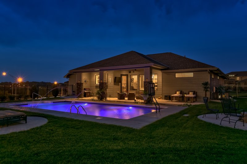 Dream House Plan - Exterior - Rear Elevation for Contemporary House Plan #20-2613 - 2 bed, 2 bath