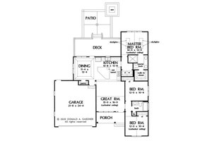 Floor Plan - Main Floor for Craftsman House Plan #929-1105 - 3 bed, 2 bath
