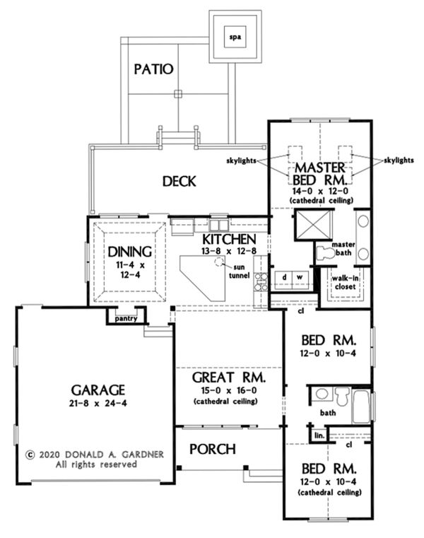 Craftsman Floor Plan - Main Floor Plan #929-1105