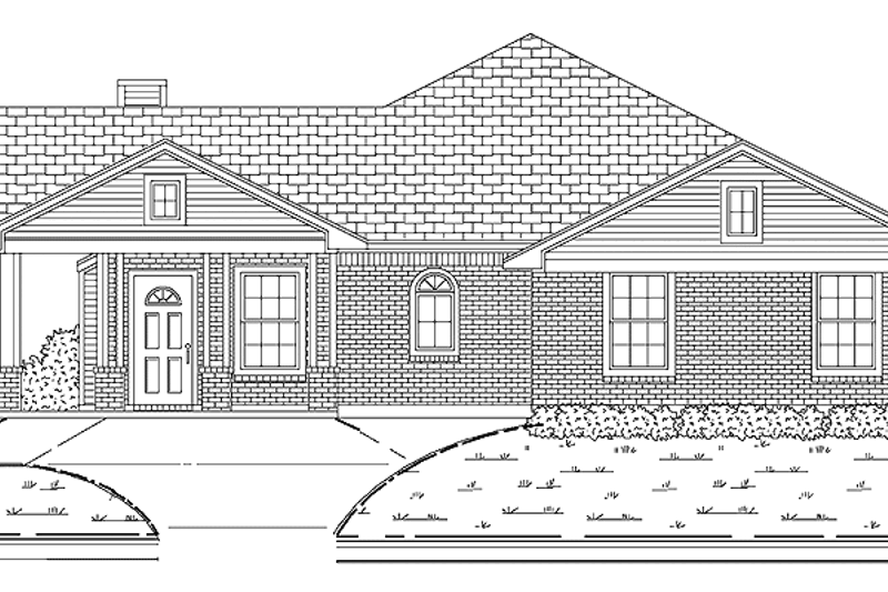 Architectural House Design - Ranch Exterior - Front Elevation Plan #84-755