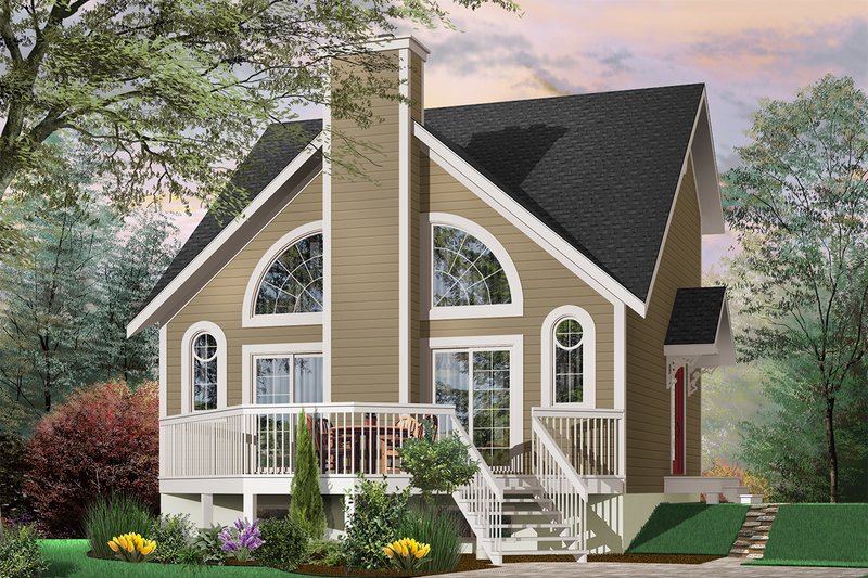 House Plan Design - Exterior - Front Elevation 4 for Modern House Plan #23-2029 - 1 bed, 1.5 bath