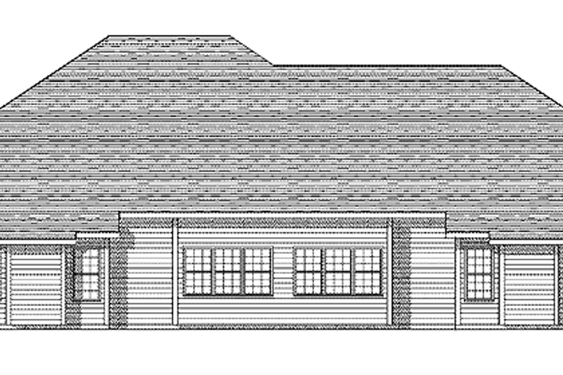 Architectural House Design - Exterior - Rear Elevation for Mediterranean House Plan #70-1384 - 4 bed, 4 bath