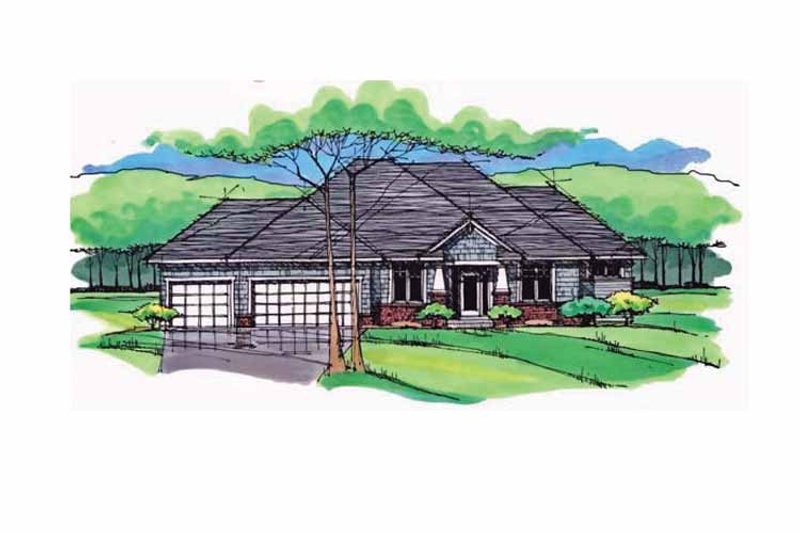 Home Plan - Exterior - Front Elevation 4 for European House Plan #51-979 - 1 bed, 1.5 bath