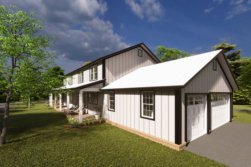 House Design - Exterior - Other Elevation 1 for Farmhouse House Plan #513-2218 - 4 bed, 3.5 bath