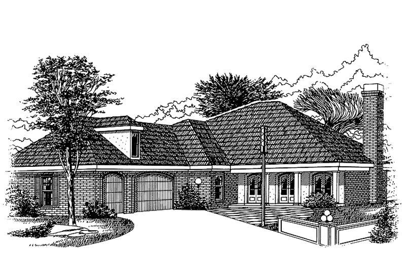 House Design - Country Exterior - Front Elevation Plan #15-357
