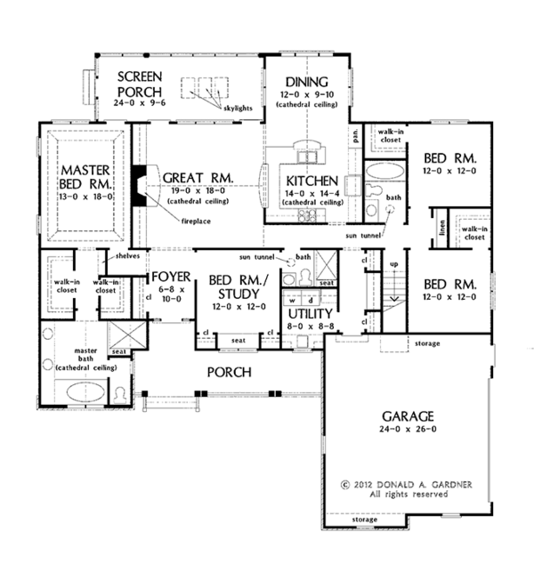 Home Plan - Traditional Floor Plan - Main Floor Plan #929-965