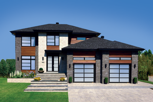 Contemporary Exterior - Front Elevation Plan #25-4282