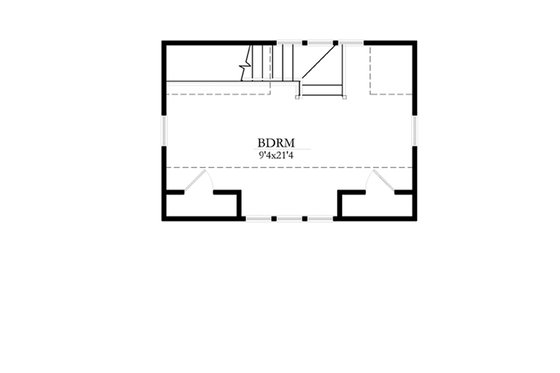 Floor Plan - Upper Floor for Cottage House Plan #514-8 - 1 bed, 1 bath