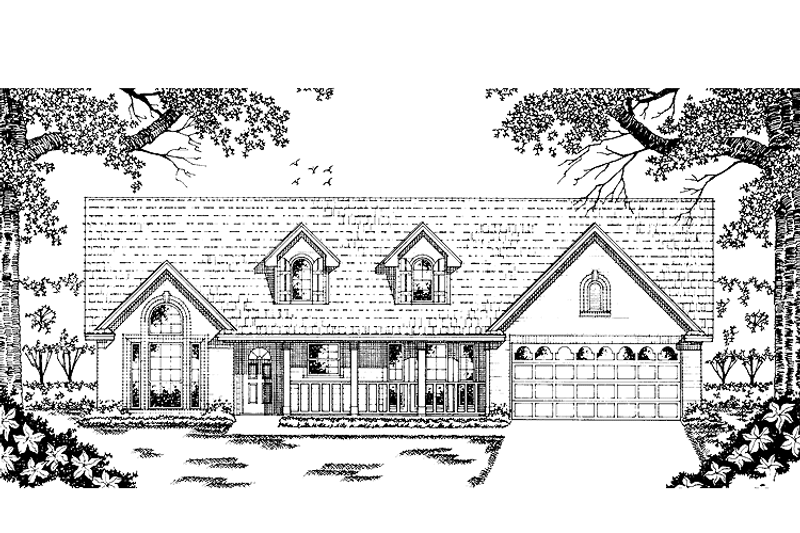 Dream House Plan - Country Exterior - Front Elevation Plan #42-573