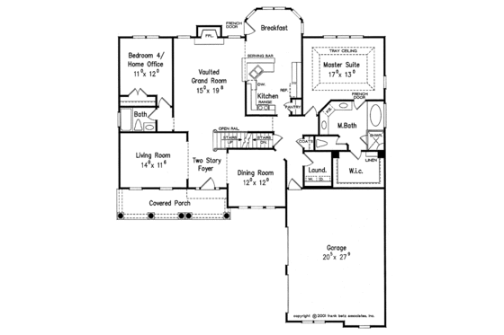 Floor Plan - Main Floor for Country House Plan #927-604 - 4 bed, 3 bath