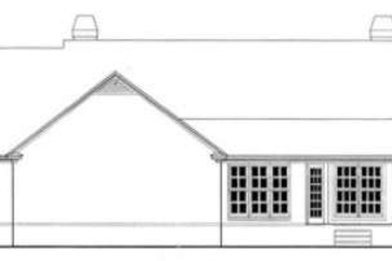 House Blueprint - Exterior - Rear Elevation for Colonial House Plan #406-191 - 3 bed, 2 bath